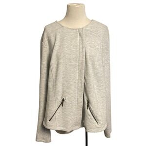 Torrid Gray Textured Zip Front Moto Jacket Women Size 4/4x‎